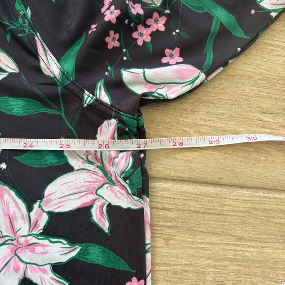 Waggle Golf Polo Shirt Mens 3XL Black Floral Hawaiian Performance Stretch Summer - Picture 6 of 6